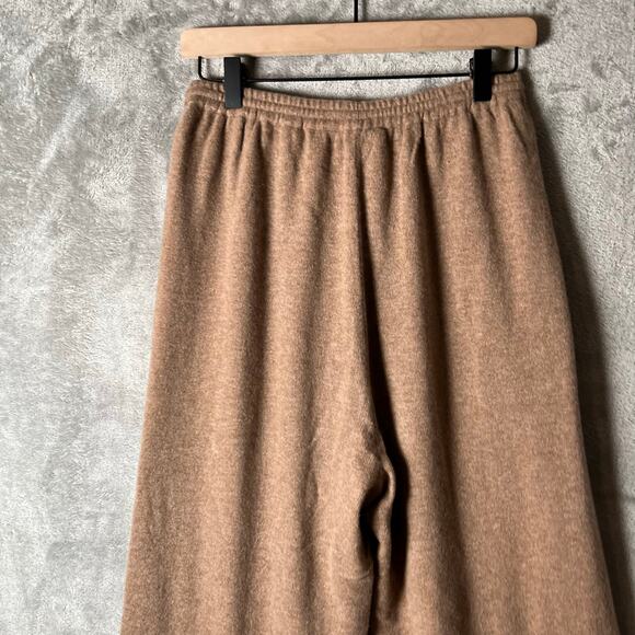 St. John 100% Cashmere Pull On Pants Size Medium Wide Leg Soft Comfortable Brown - Picture 4 of 7